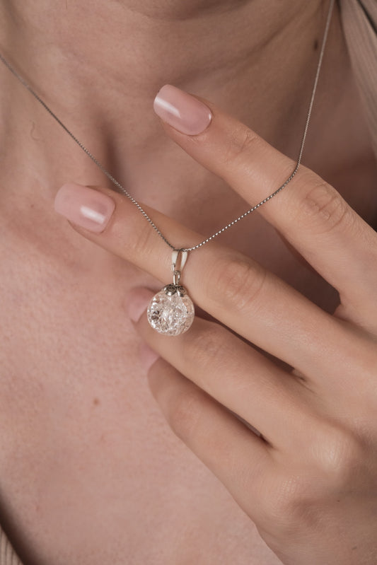 Necef (Selenit) doğal taş kolye