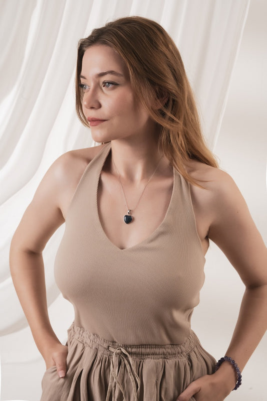 Lapis Lazuli (Lapis) Doğal Taş Kolye